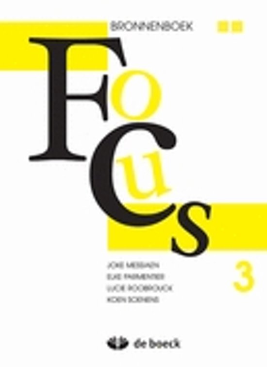 KOEN SOENENS, ELKE PARMENTIER - Focus 3 aso - bronnenboek