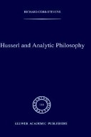 R. COBB-STEVENS - Husserl and Analytic Philosophy