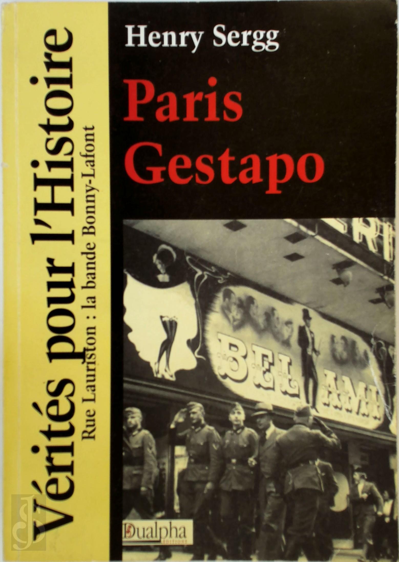 HENRY SERGG - Paris gestapo