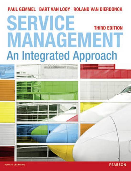 Paul Gemmel 85142, Bart van Looy 233501, Roland van Dierdonck 246457 - Service Management: An Integrated Approach. 3rd edition