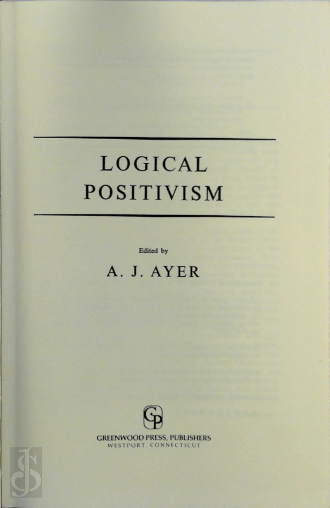 Alfred Jules Ayer 213366 - Logical Positivism
