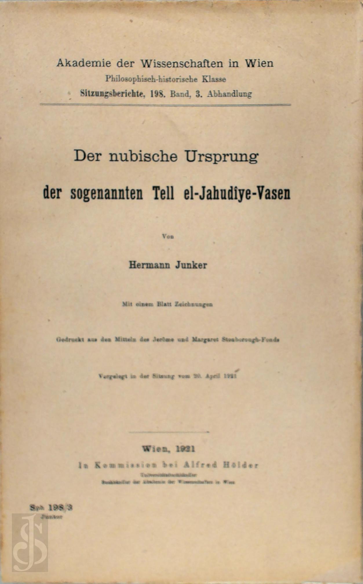 Hermann Junker 178919 - Der nubische Ursprung der sogenannten Tell el-Jahudiye-Vasen