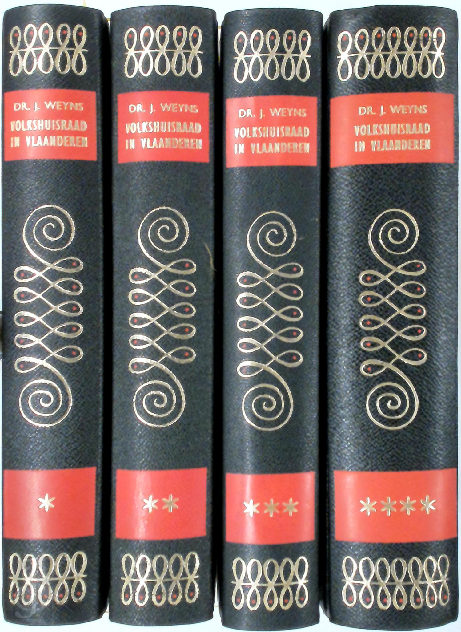 Jozef Weyns 14284 - Volkshuisraad in Vlaanderen [4 dln.]. Naam, vorm, geschiedenis, gebruik en volkskundig belang der huiselijke voorwerpen in het Vlaamse land van de middeleeuwen tot de eerste wereldoorlog