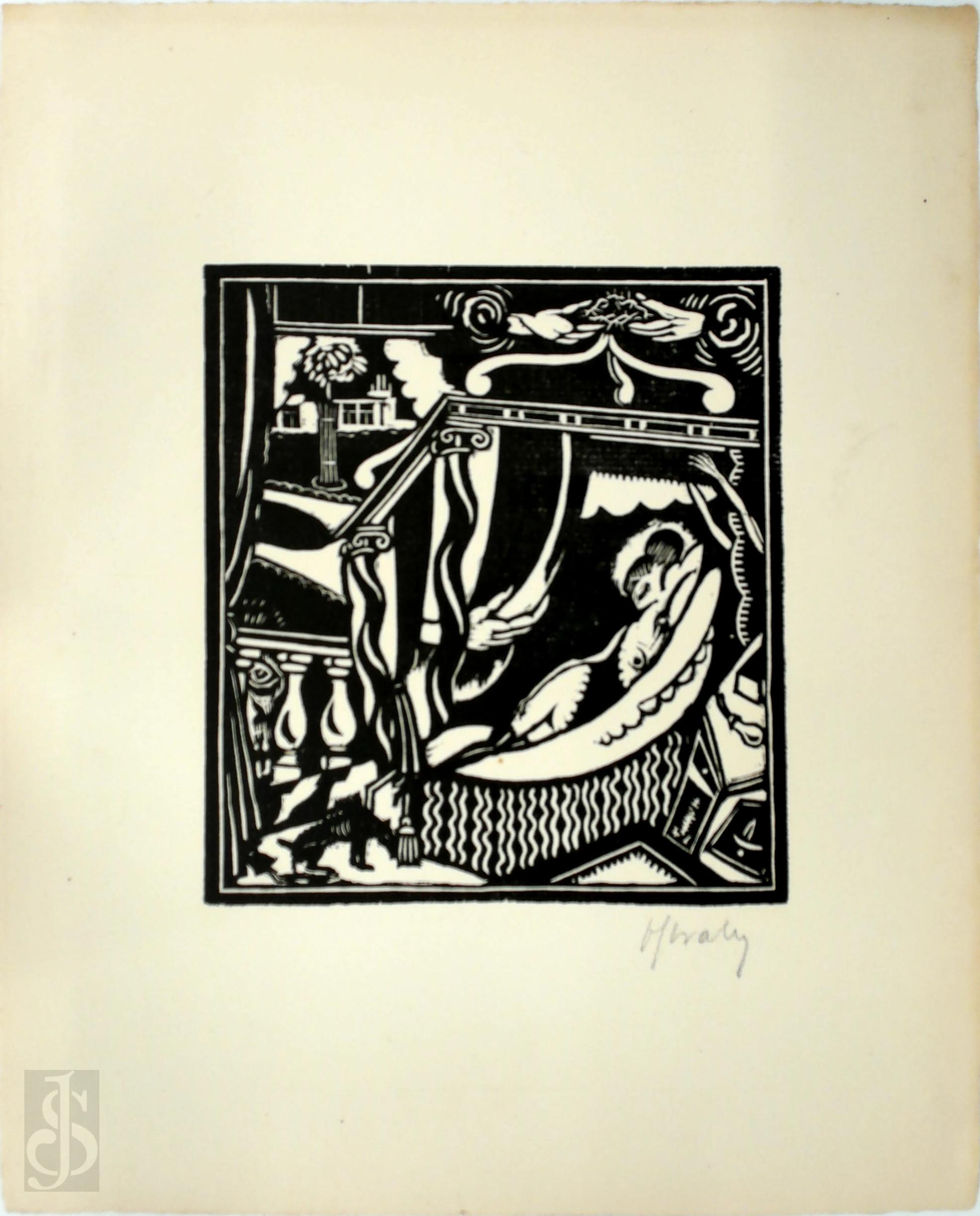 VAN STRATEN, Henri - Henri van Straten - La Dormeuse / 6. Gesigneerde lino op Van Gelder
