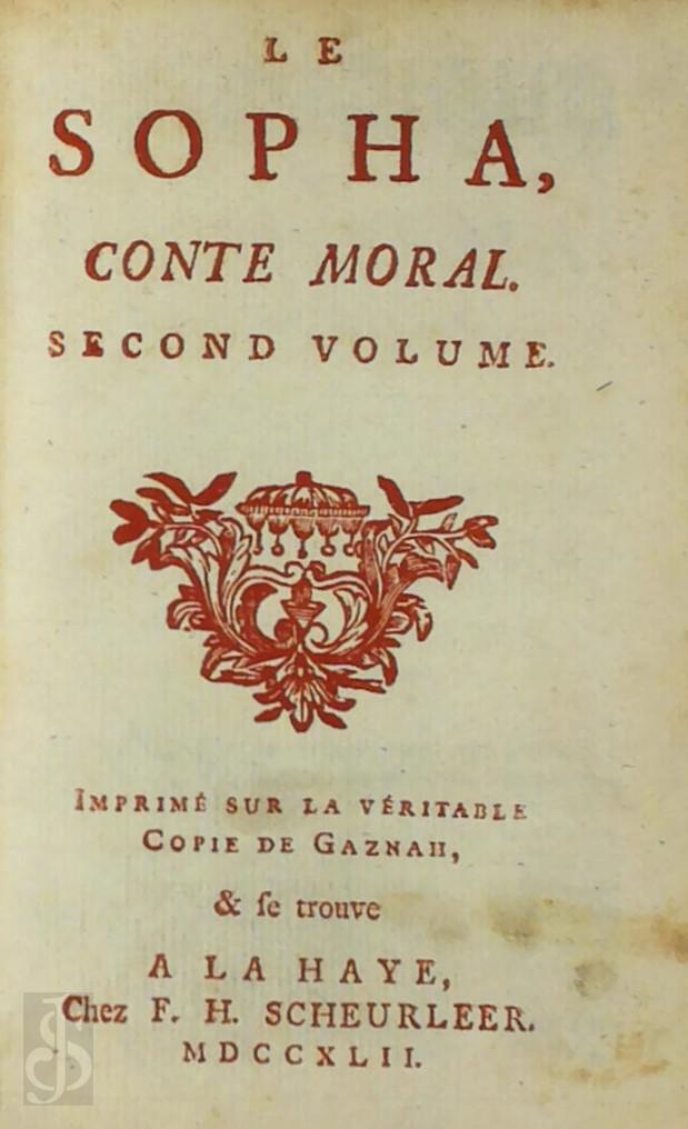 Claude Prosper Jolyot de Crbillon 255567 - Le sopha. Conte moral