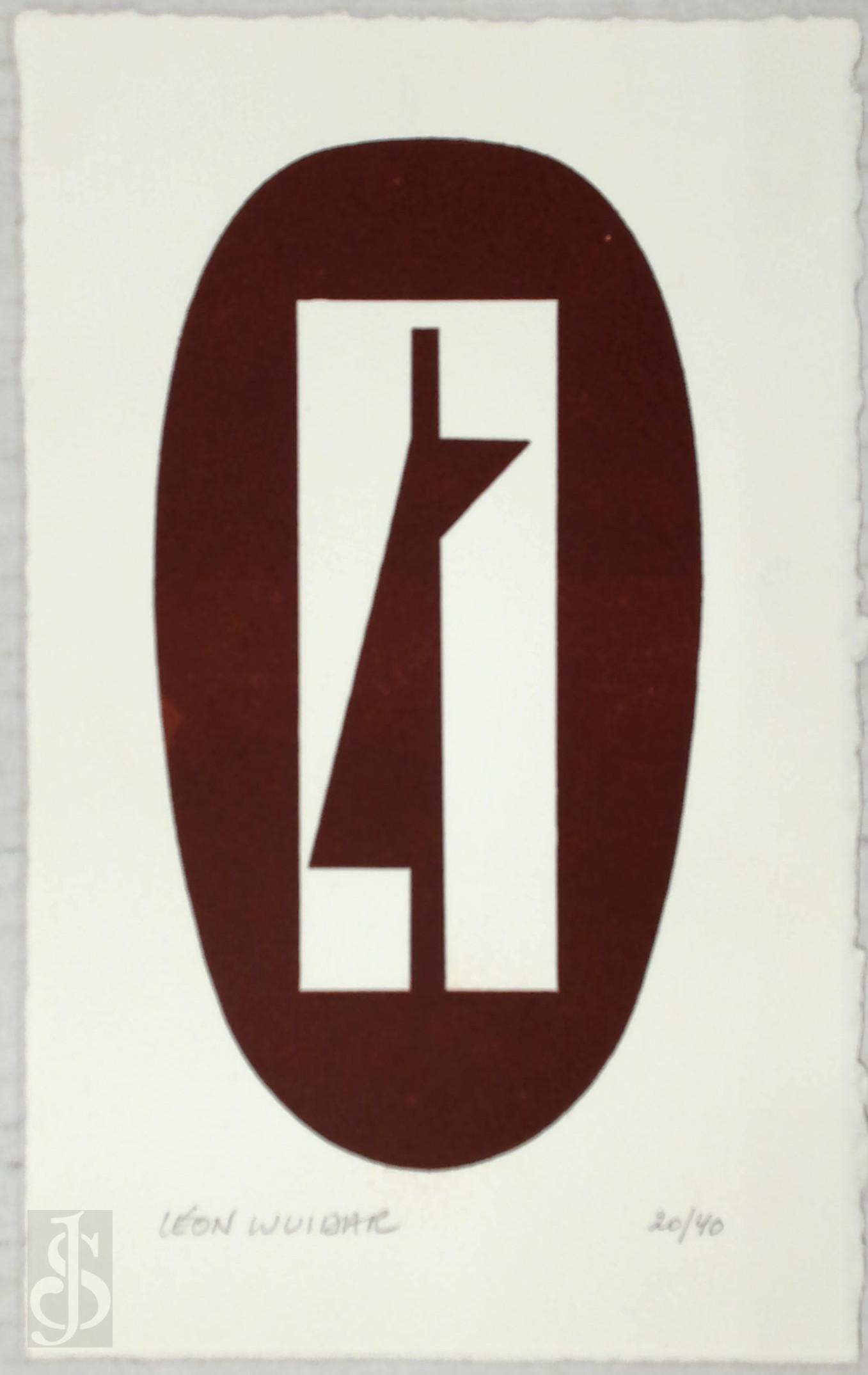 WUIDAR, Lon - Lon Wuidar - [Abstract linocut]. Original linocut, numbered and signed