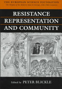 European Science Foundation - Resistance, Representation, and Community