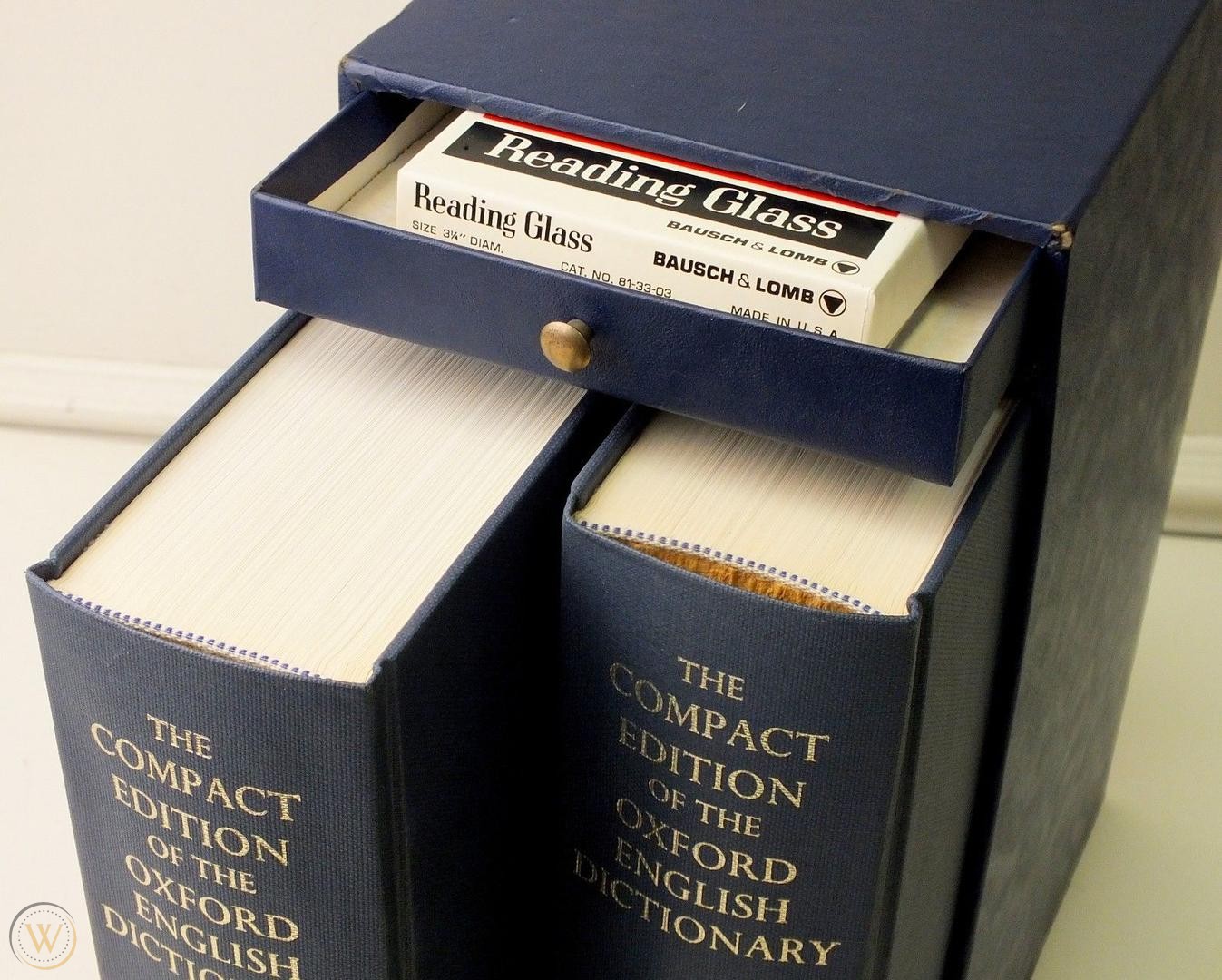  - The Compact Edition of the Oxford English Dictionary. Complete Text Reproduced Micrographically (with reading glass)