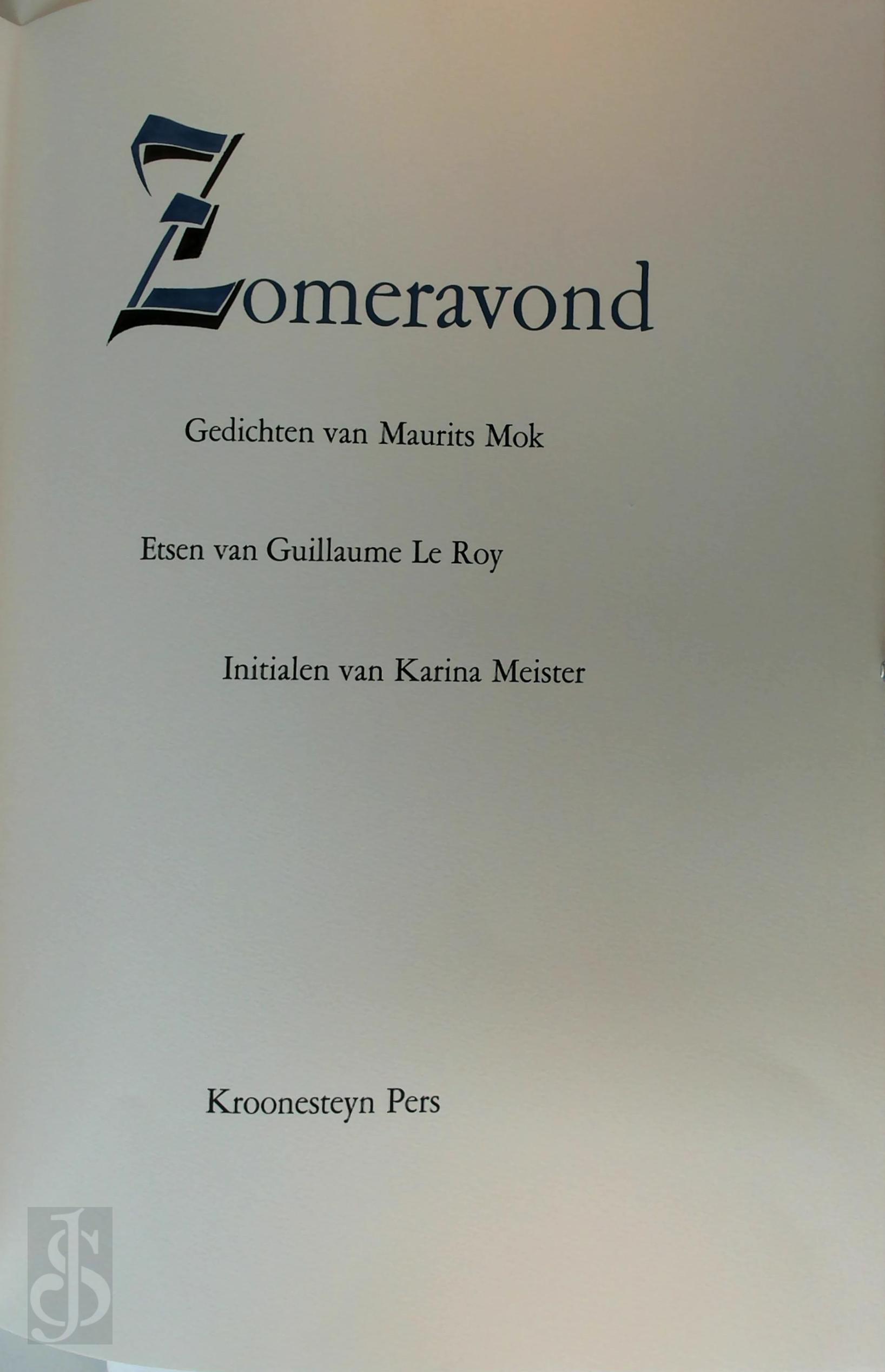 Maurits Mok 14498, Guillaume Le Roy , Karina Meister 19548 - Zomeravond