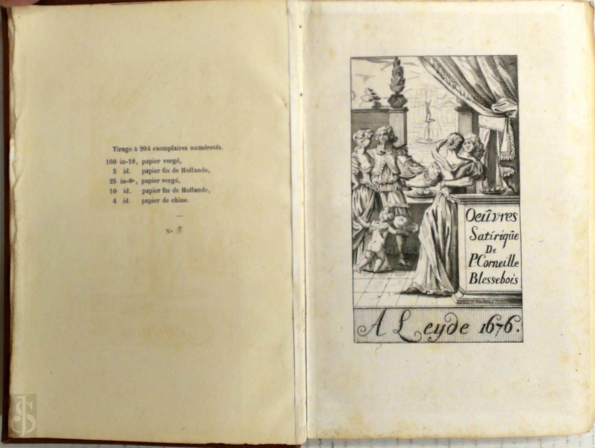 Pierre-Corneille Blessebois - Œuvres satyriques de P.-Corneille Blessebois