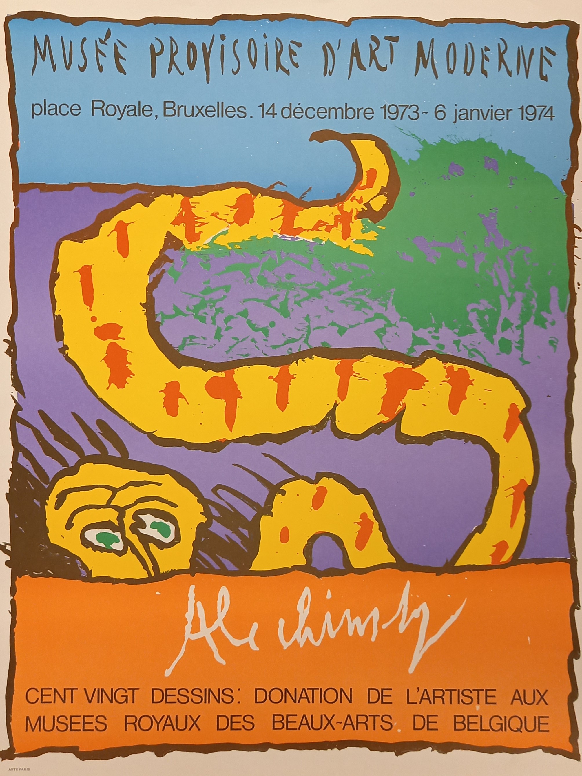 ALECHINSKY, Pierre - Alechinsky - Cent vingt dessins (1973). Original lithograph - Affiche