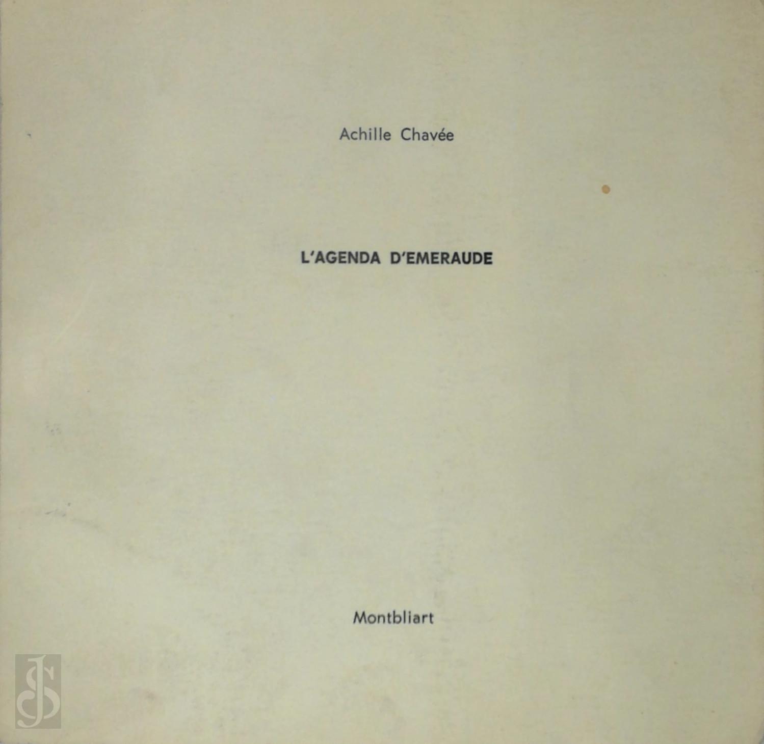 Achille Chave 11663, Urbain Herregodts [Ill.] - L'agenda d'Emeraude [dd.  Christian Bussy]