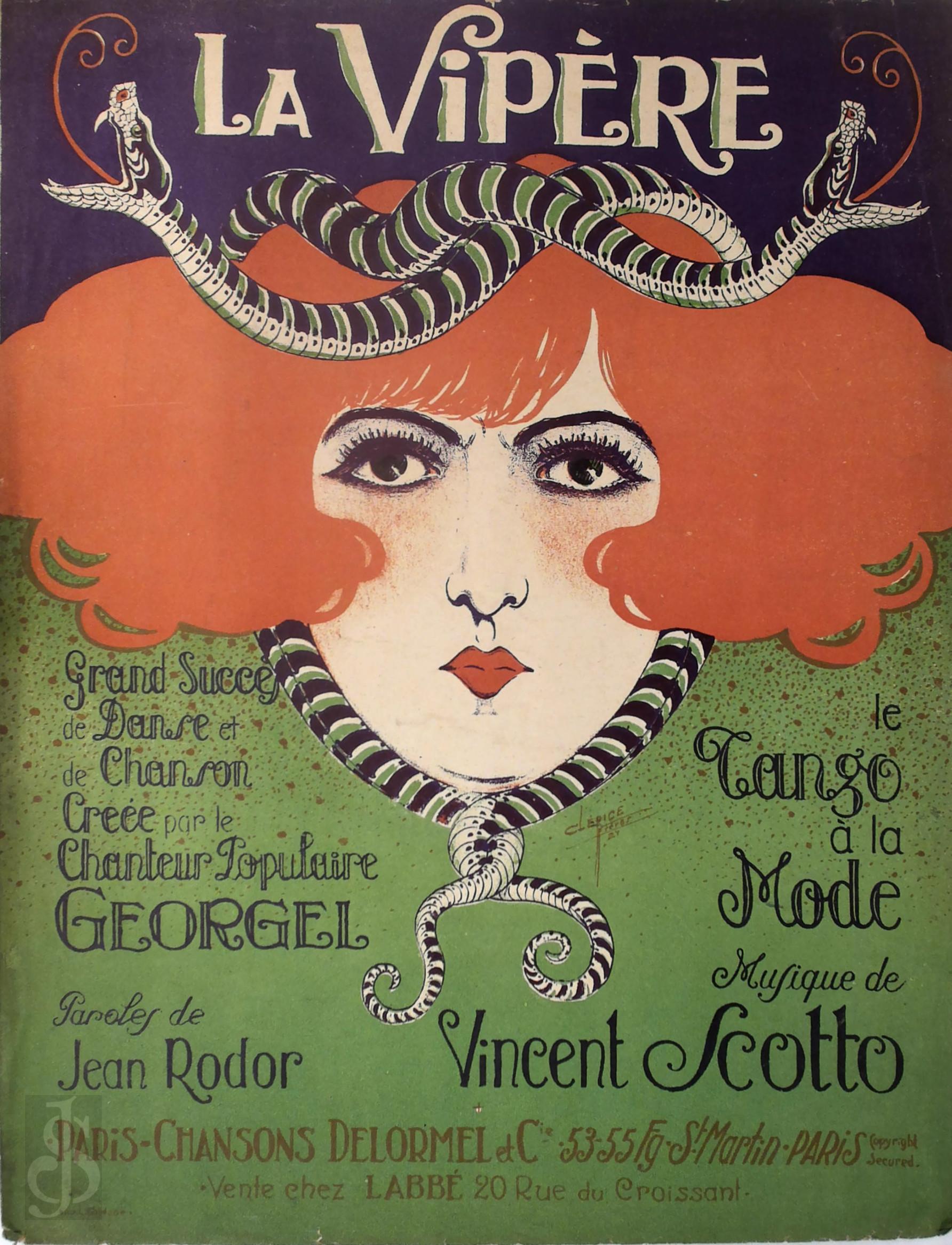 CLRICE FRRES - La Vipre. Vintage illustrated sheet music - 1921