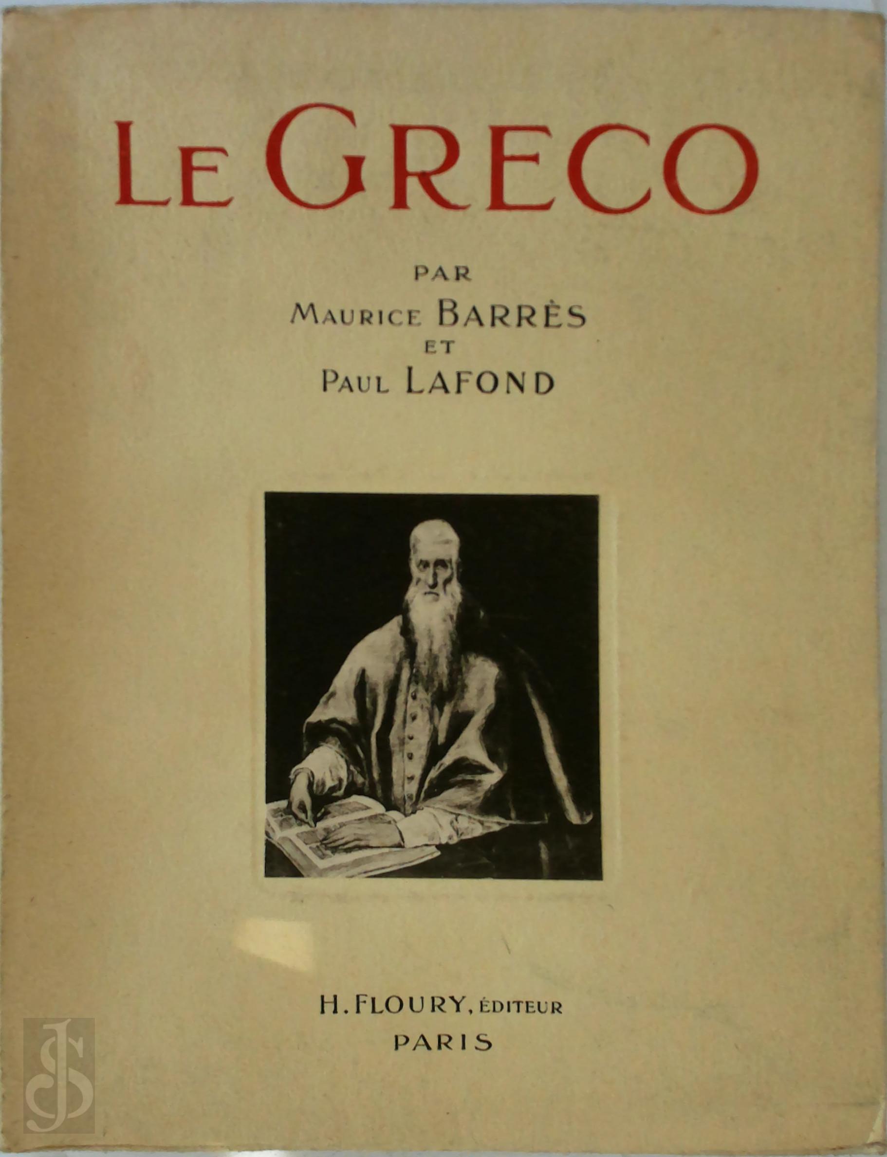 Maurice Barrs 17394, Paul Lafond 21569 - le Greco