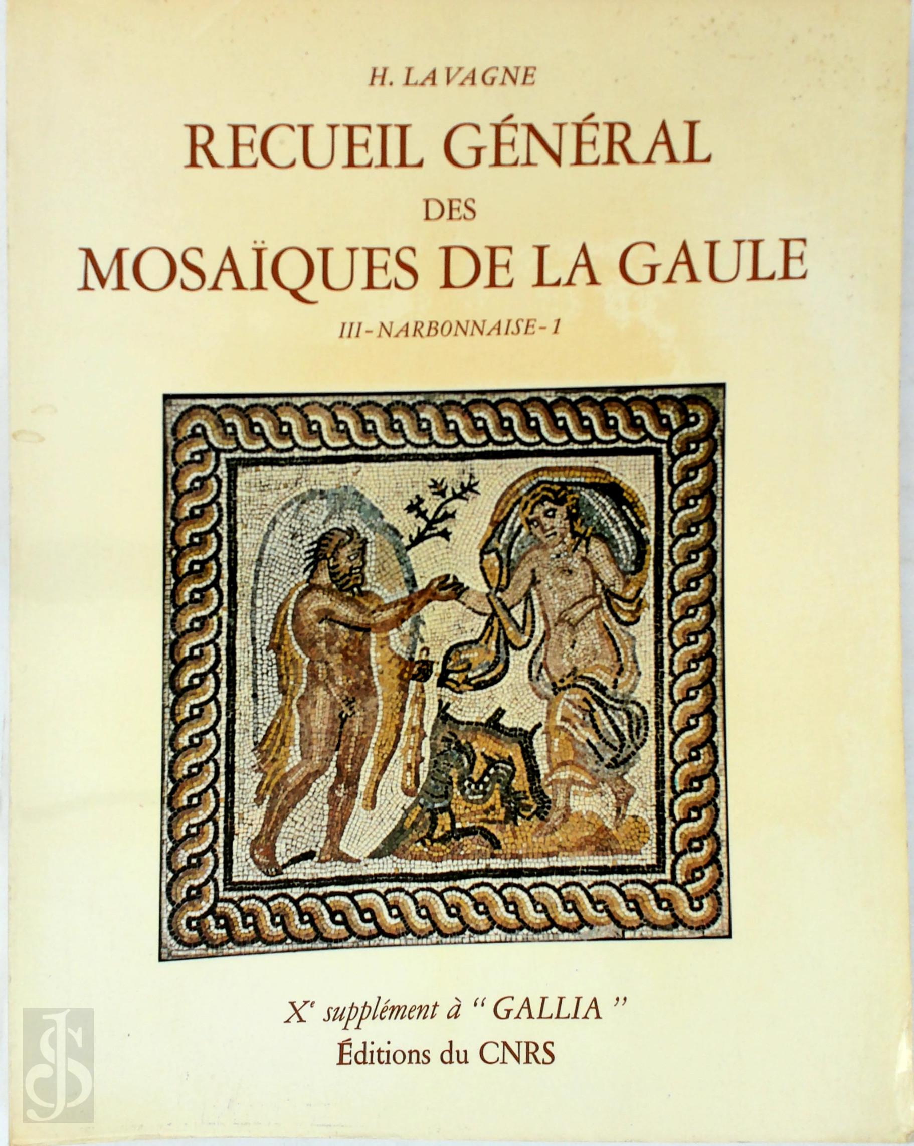 Lavagne - Recueil gnral des mosaques de la Gaule III Narbonnaise 1