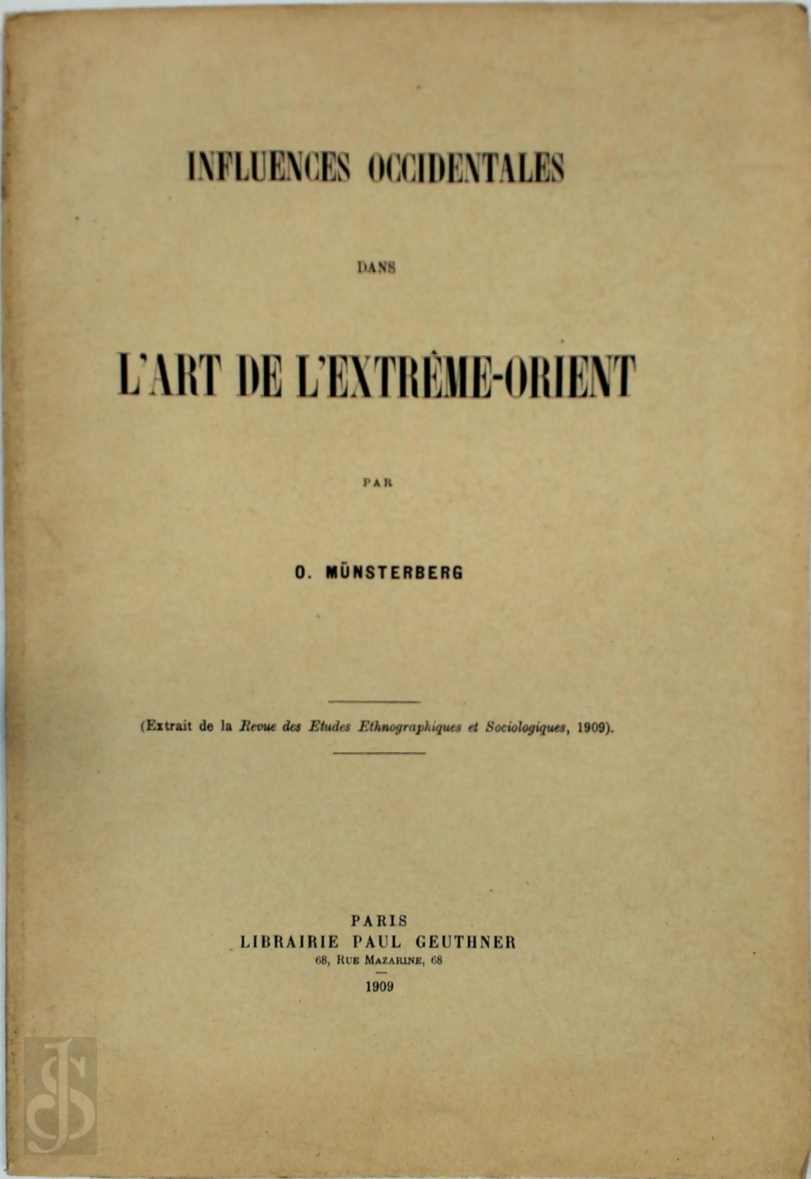 Oskar Mnsterberg - Influences occidentales dans l'art de l'Extrme-Orient