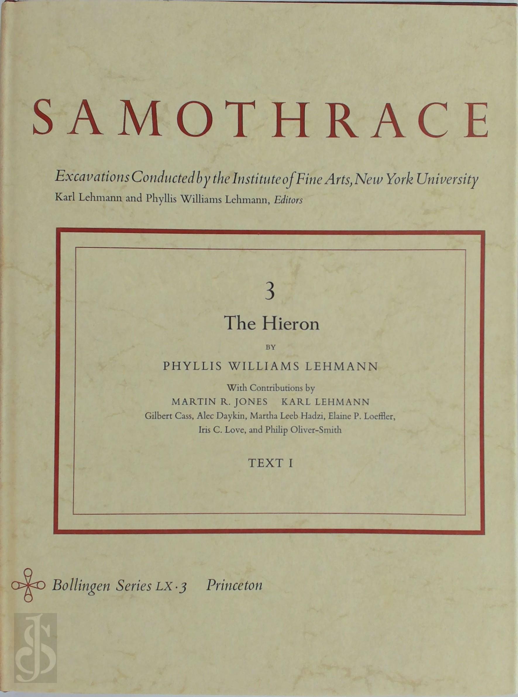 Phyllis Williams Lehmann - Samothrace, Volume 3