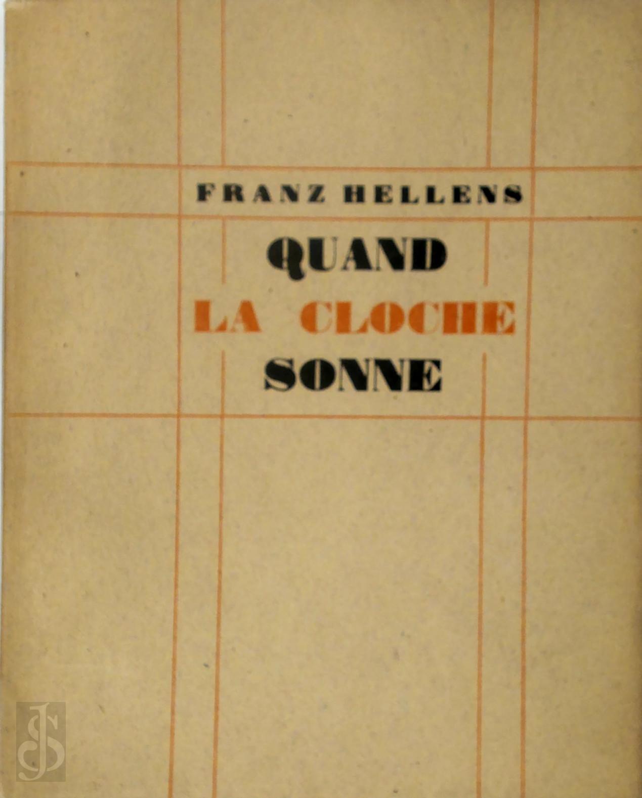 Franz Hellens 14795, Ren Guiette [Ill.] - Quand la cloche sonne. Essai. Illustr de 3 lithographies originales de Ren Guiette