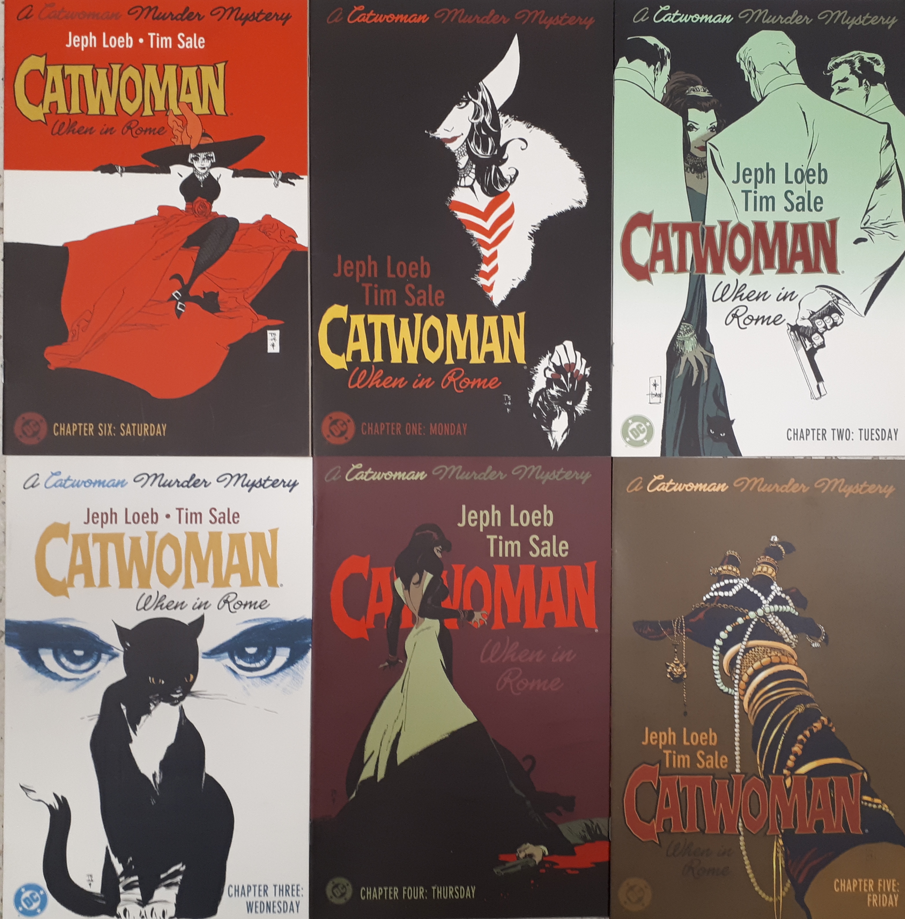 Jeph Loeb 120210, Tim Sale 114397 - Catwoman - When in Rome [6 Volumes]. A Catwoman Murder Mystery