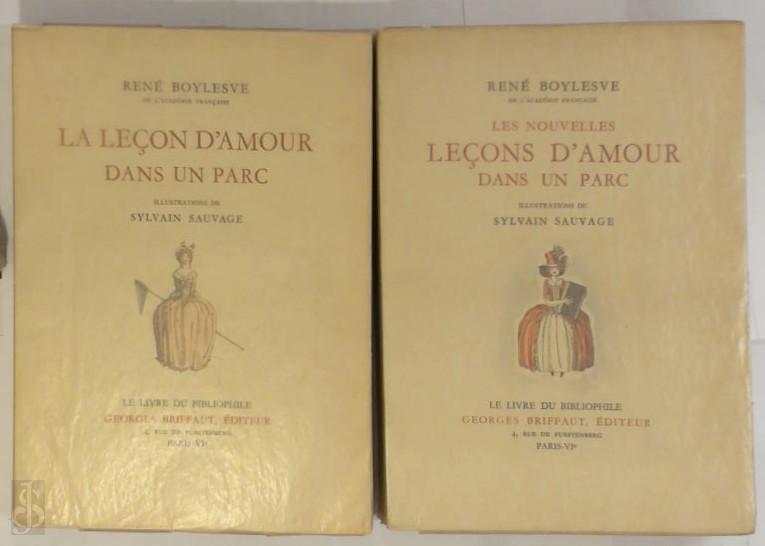 Ren Boylesve 283732 - La Leon d'amour dans un parc - Les Nouvelles Leons d'amour dans un parc 2 volumes. Illustrations de Sylvain Sauvage