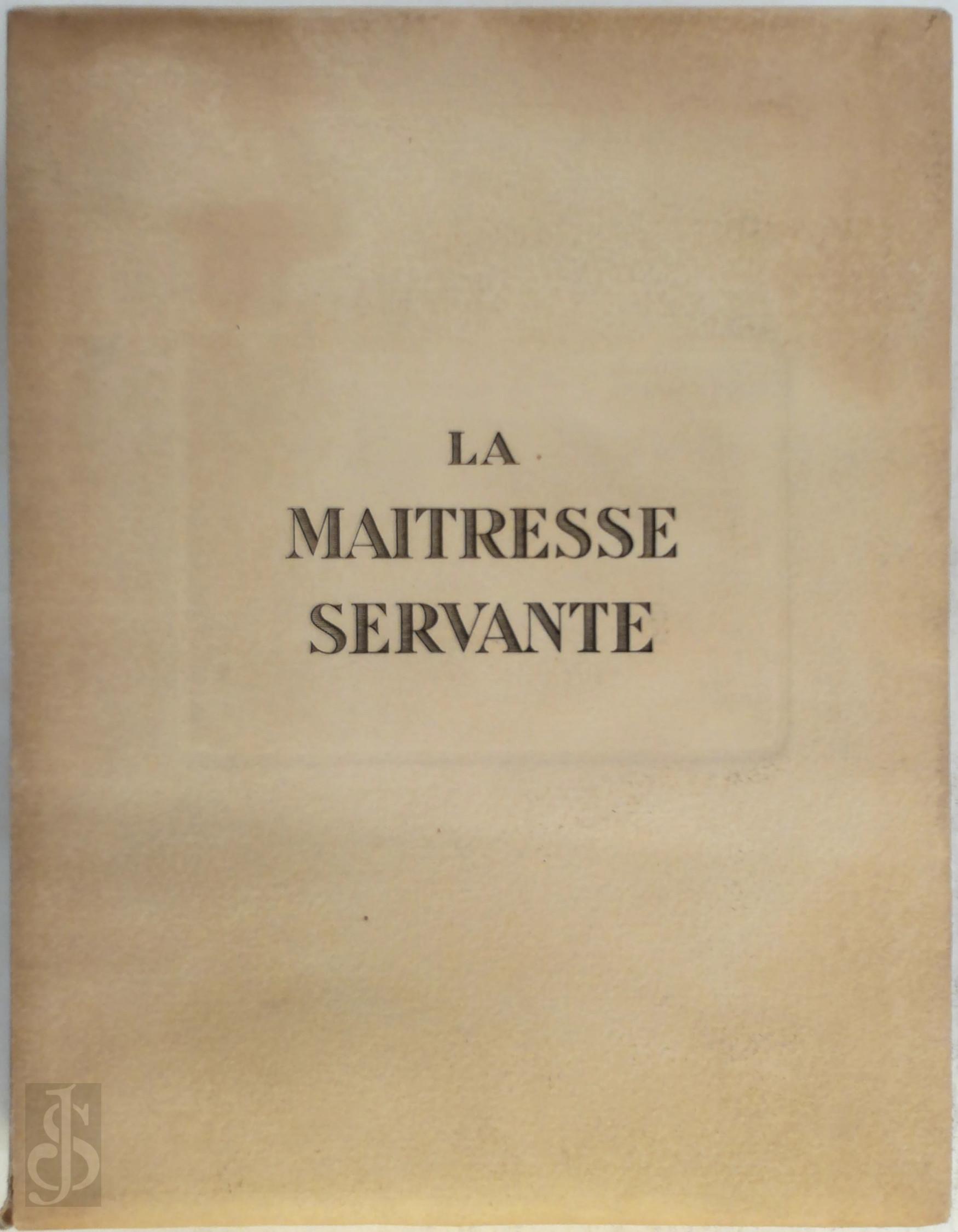 Jrome Tharaud 14411, Jean Tharaud 14412 - La Maitresse servante