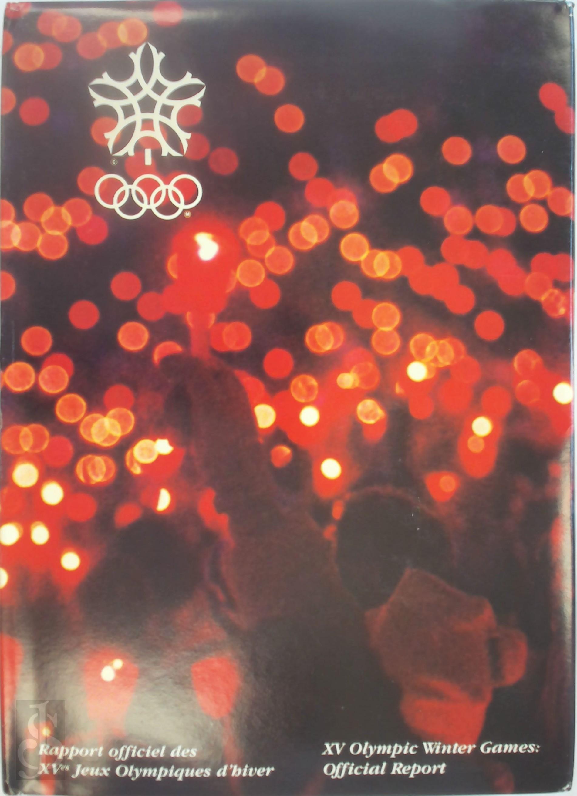  - Rapport officiel des XVes Jeux Olympiques d'hiver | XV Olympic Winter Games: official report