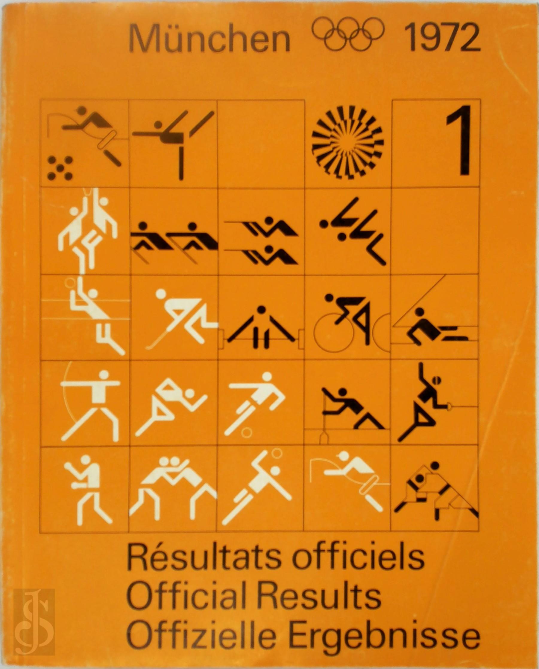  - Mnchen 1972. Resultats officiels, Official Results, Offizielle Ergebnisse