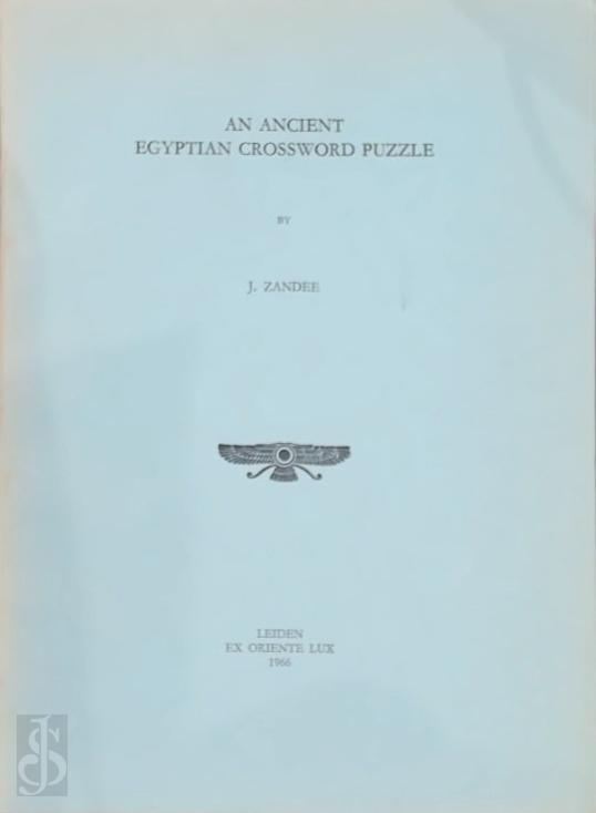 Jan Zandee 292644 - An Ancient Egyptian Crossword Puzzle