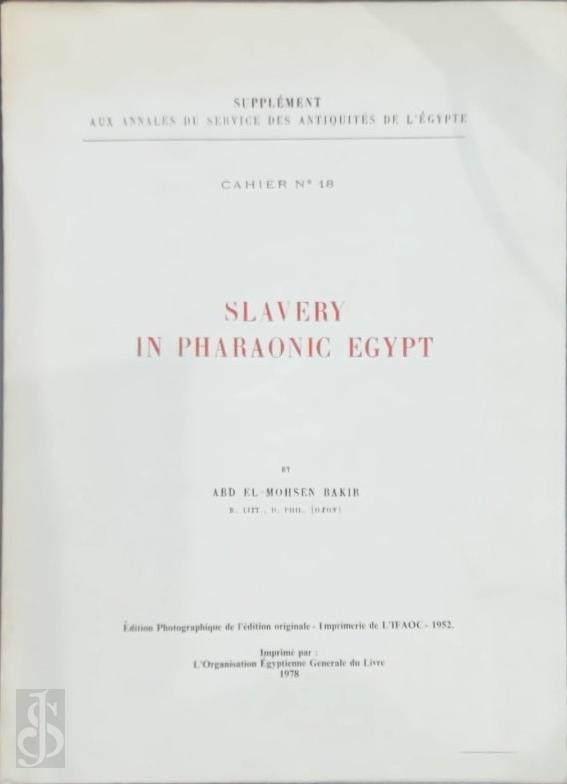 Abd El-Mohsen Bakir 292640 - Slavery in Pharaonic Egypt