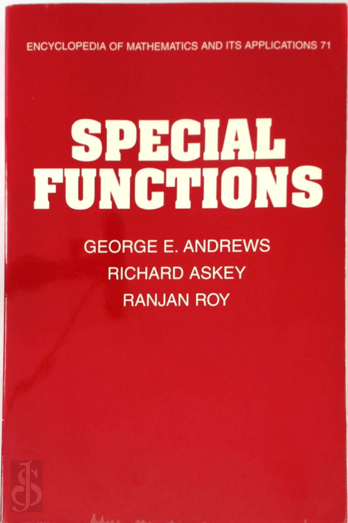 Andrews, George E - Special Functions