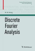 Wong, M. W. - Discrete Fourier Analysis