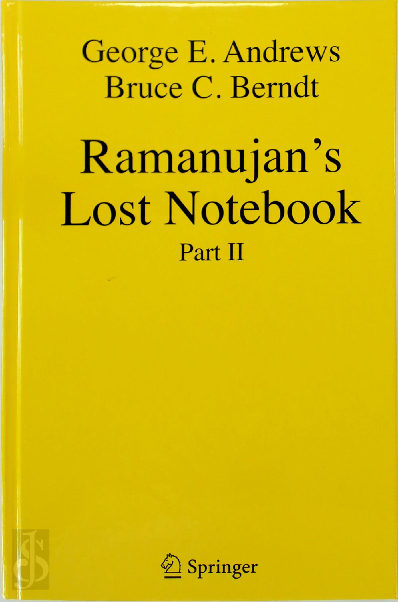 George E. Andrews , Bruce C. Berndt - Ramanujan's Lost Notebook - Part II