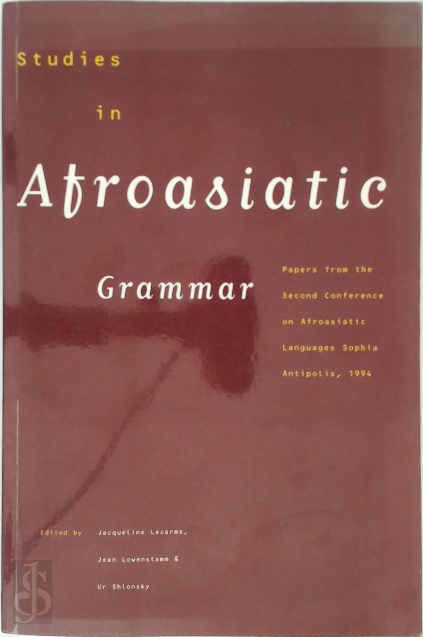 J. Lecarme - Studies in Afroasiatic grammar. Papers from the Second Conference on Afroasiatic Languages