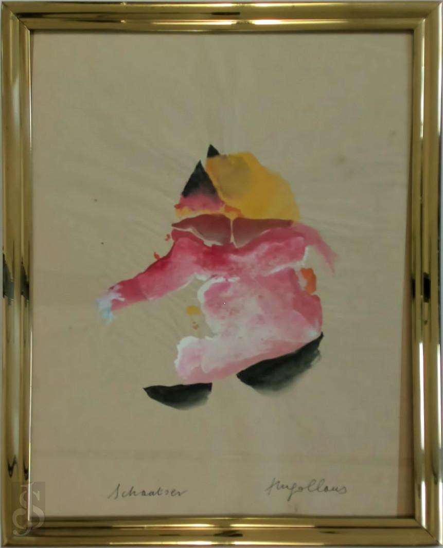 CLAUS, Hugo - Hugo Claus - Schaatser. Originele gesigneerde tekening
