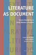 Carmen van Den Bergh , Sarah Bonciarelli , Anne Reverseau 282004 - Literature as Document