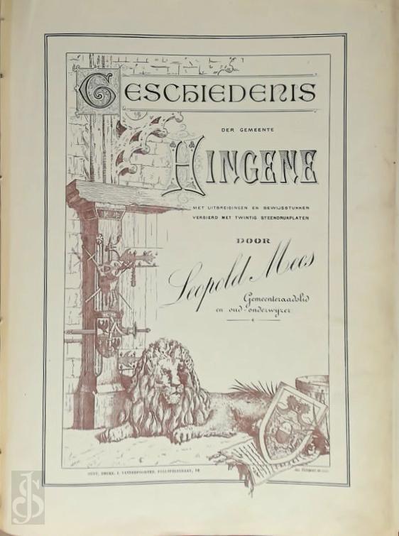 Leopold Mees 22069 - Geschiedenis der Gemeente Hingene. Met uitbreidingen en bewijsstukken