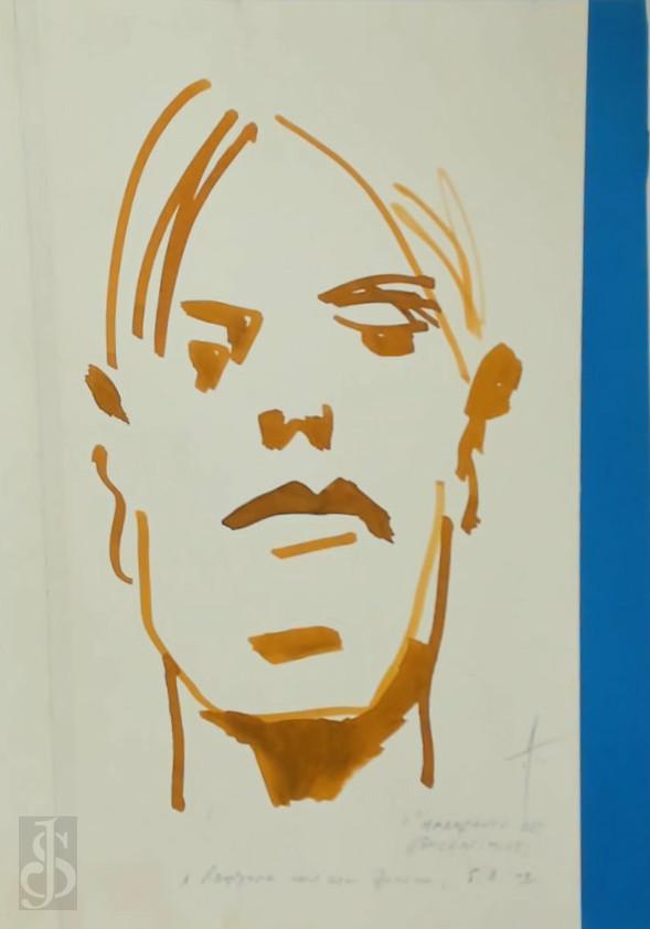 BOUDENS, Luc - Luc Boudens - L'arrogance des incertitudes [2008]. Originele tekening, gemengde techniek