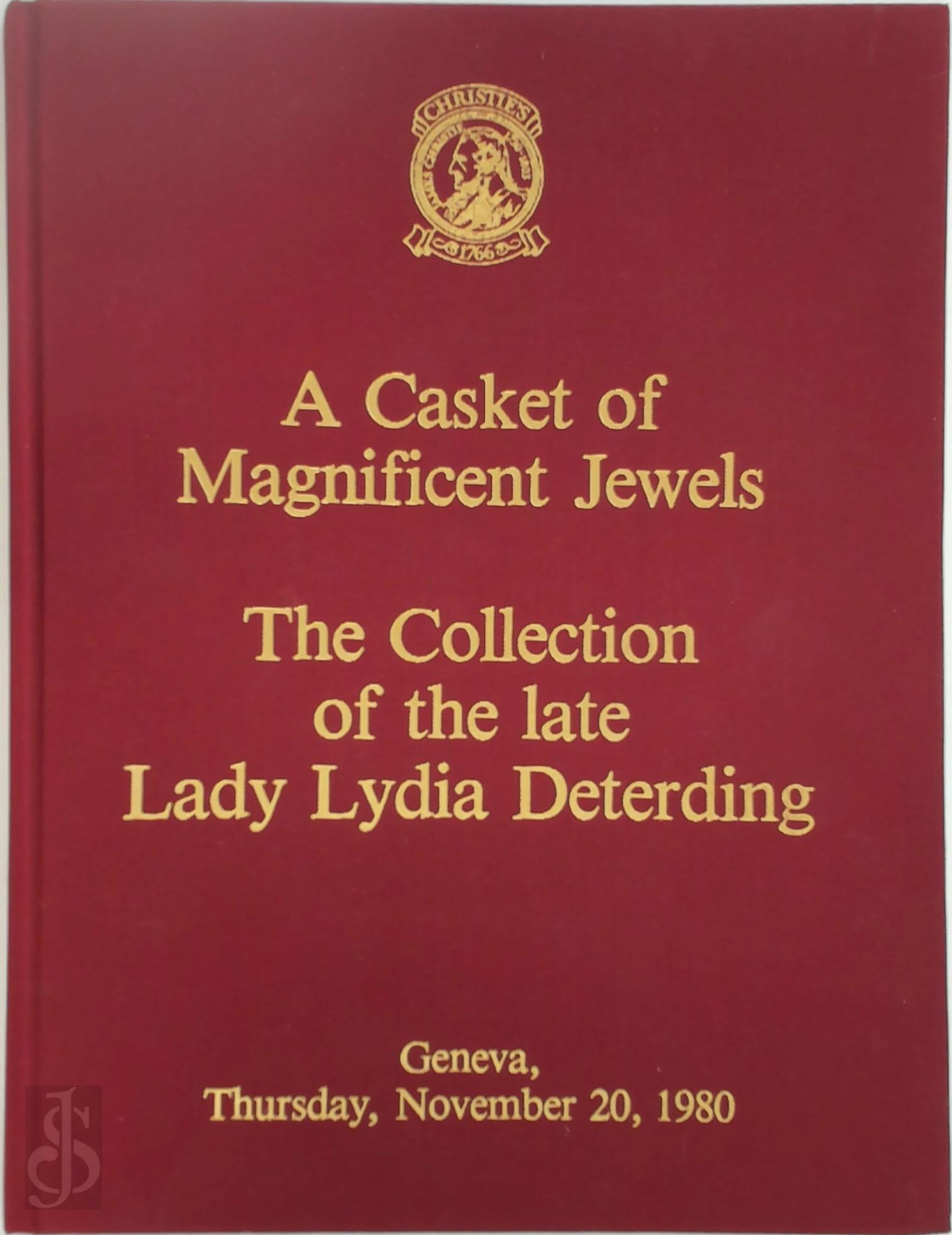  - A Casket Of Magnificent Jewels: The Collection Of The Late Lydia Deterding