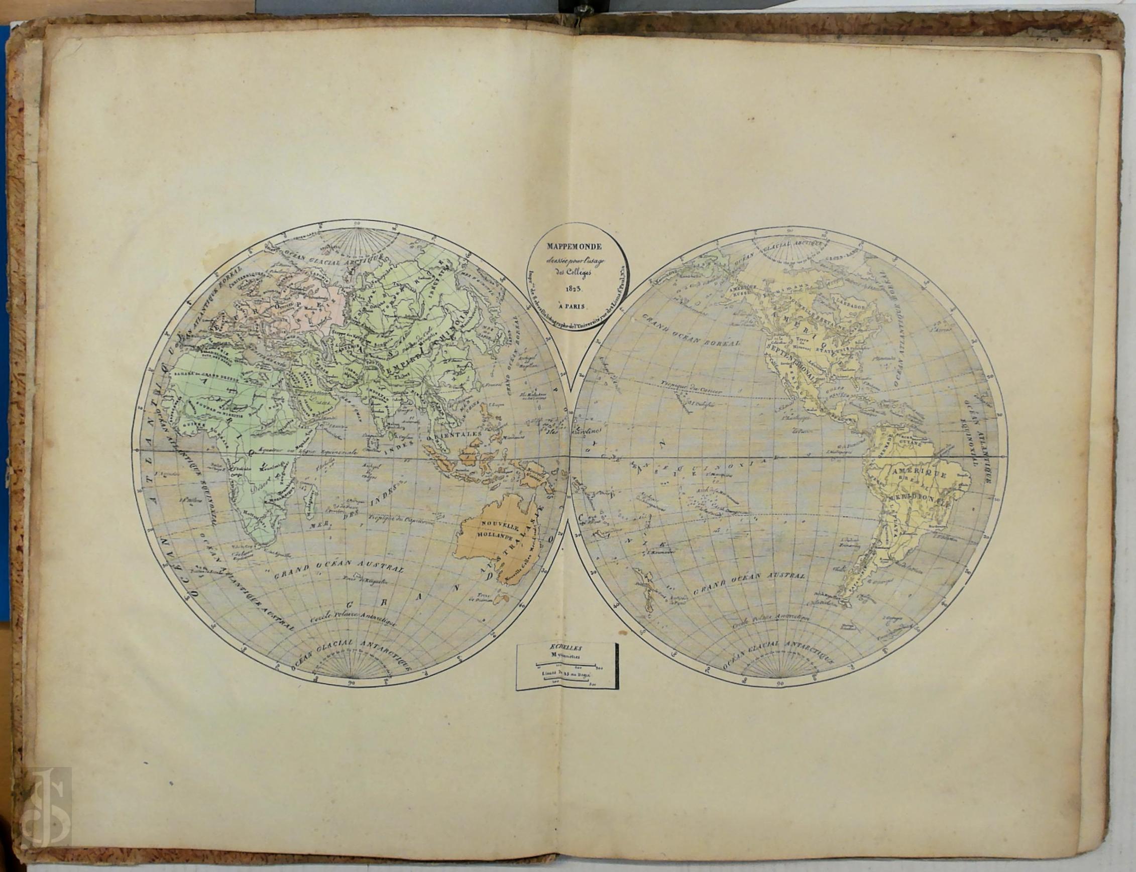  - Atlas Gographique Dress sou la Direction du Conseil Royal de l'Instruction publique Pour l'usage des Collges. 3eme Partie. Gographie moderne actuelle