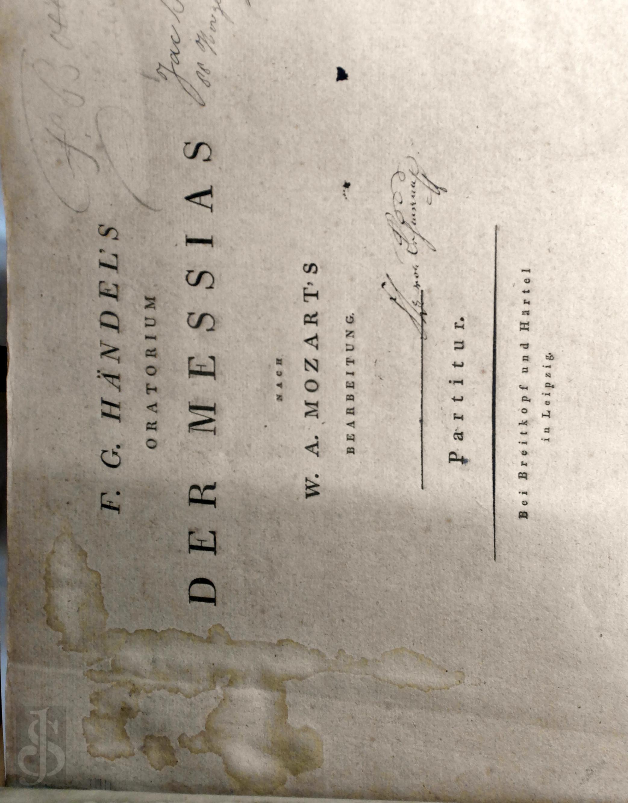 Georg Friedrich Hndel 212638 - F. G. Hndel's Oratorium Der Messias
