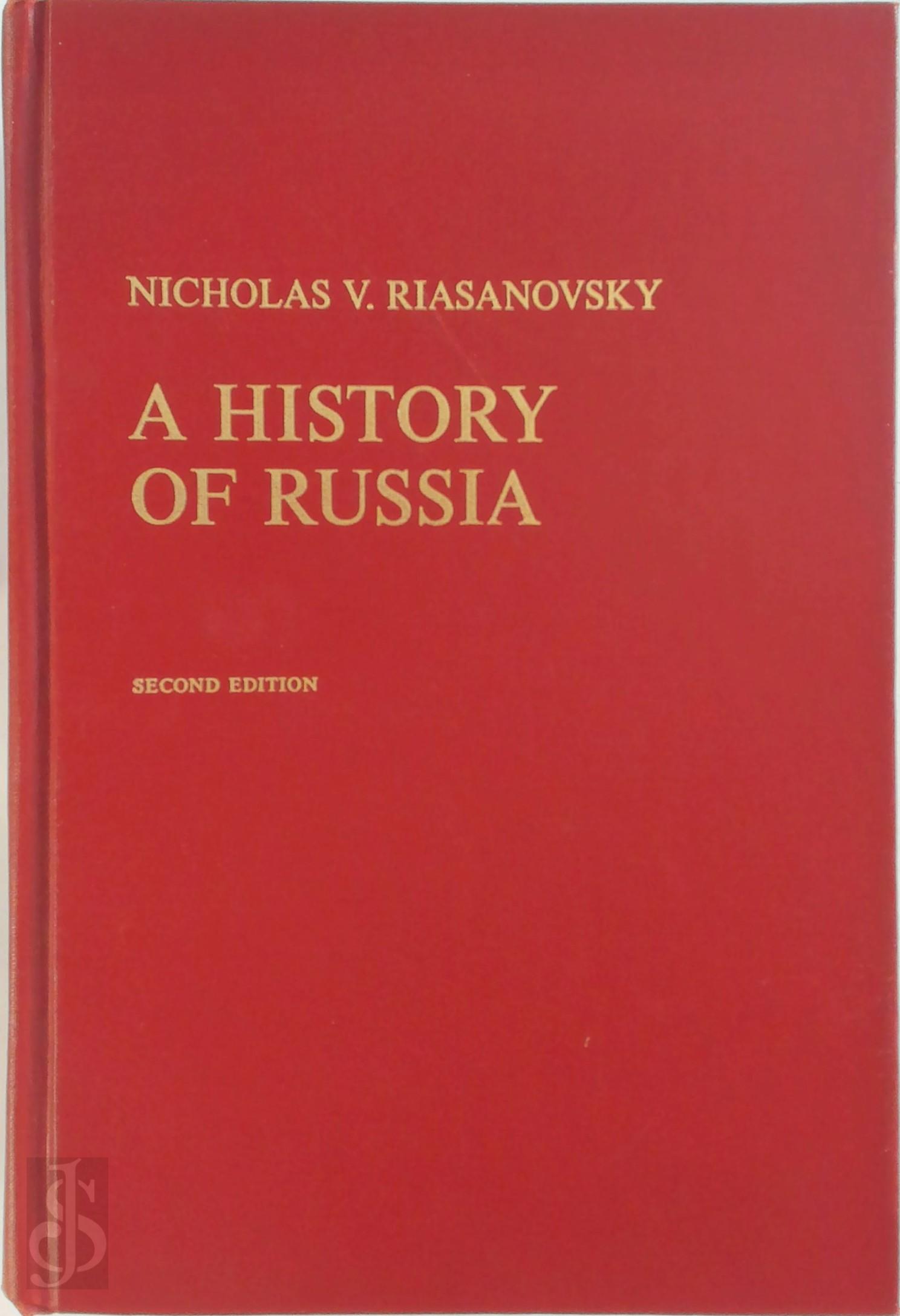 Nicholas Valentine Riasanovsky 219313 - A History of Russia