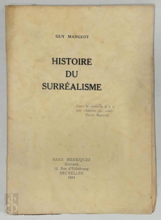 Guy Mangeot 358780 - Histoire du surralisme