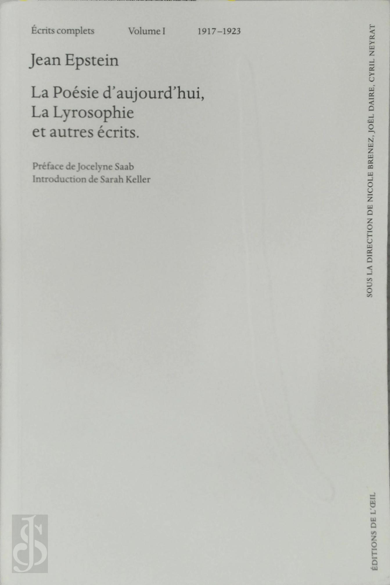 Jean Epstein 380985 - crits complets [4 vol.]