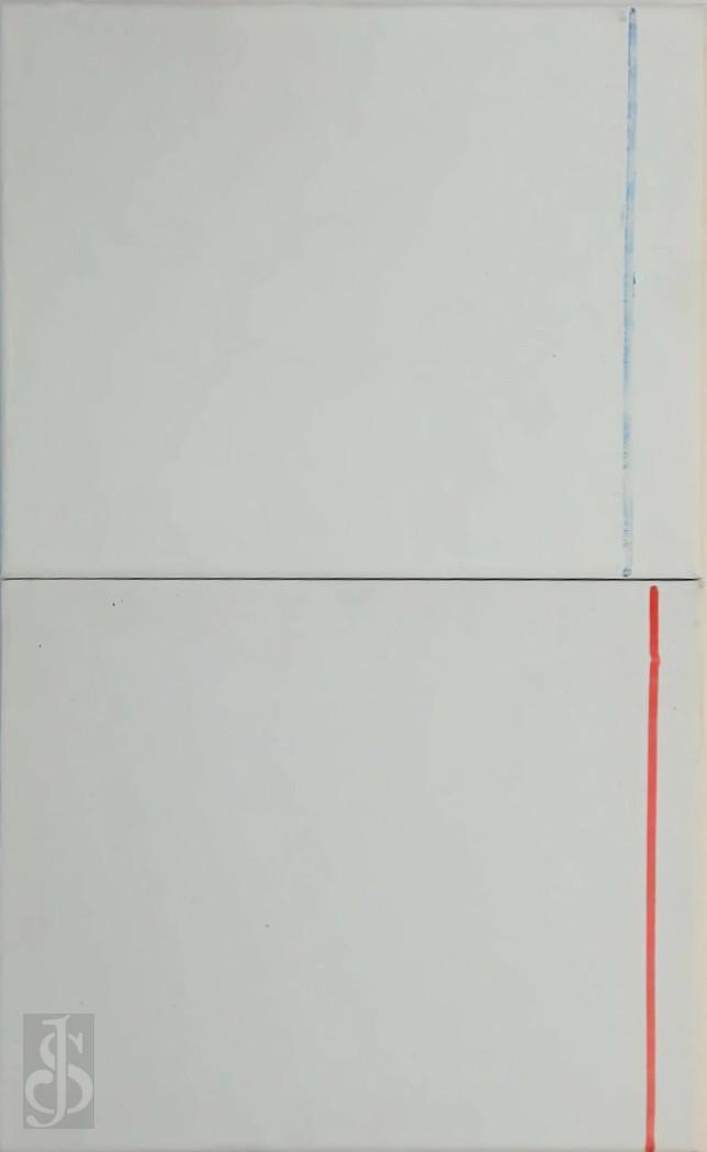 KLEIN, Ben - Ben Klein [abstrakt - rood / blauw]. [2 originele werken op doek]