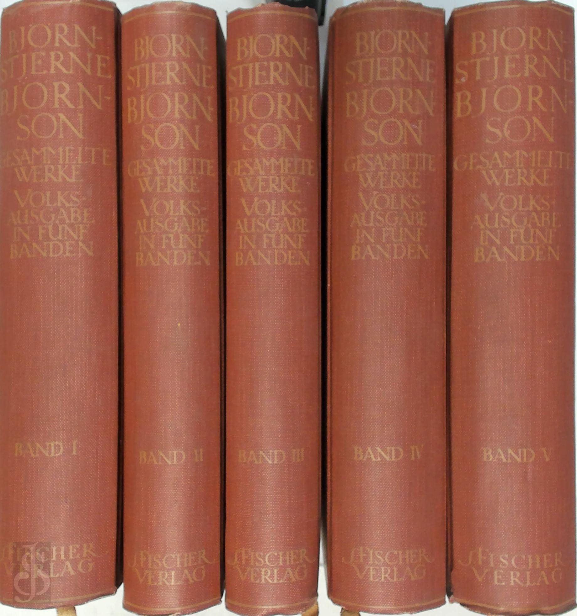 Bjrnstjerne Bjrnson 28047 - GESAMMELTE WERKE. In fnf Bnden. Volksausgabe