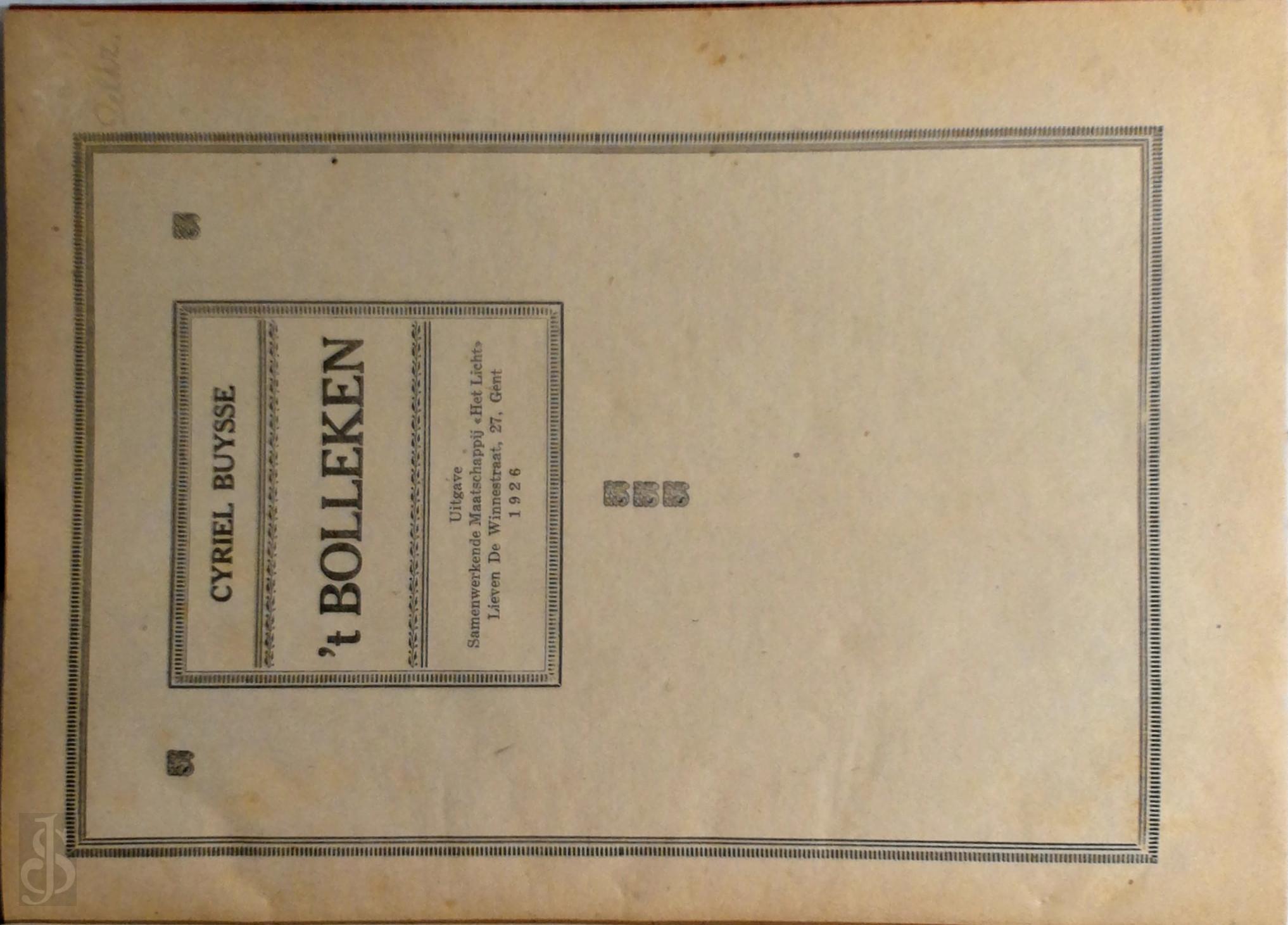 Cyriel Buysse 10371, Virginie Loveling 11077 - 't Bolleken - De weddenschap - Een dure Eed