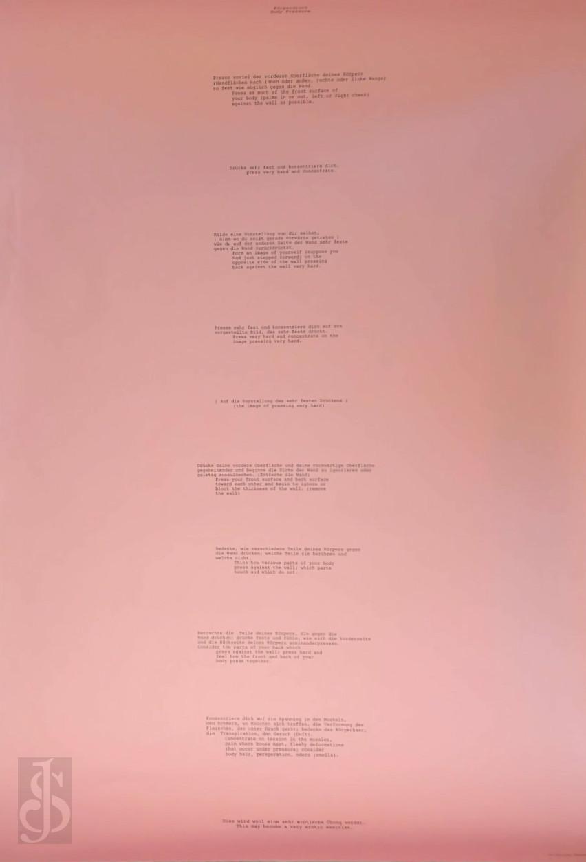 Bruce Nauman 31855 - Krperdruck / Body Pressure - 1974