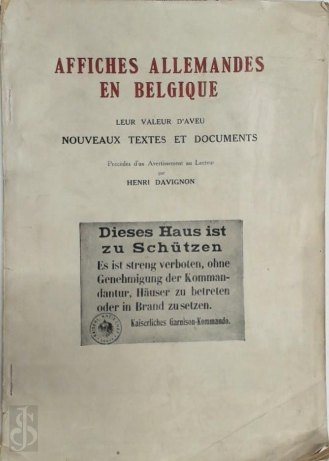  - Affiches allemandes en Belgique