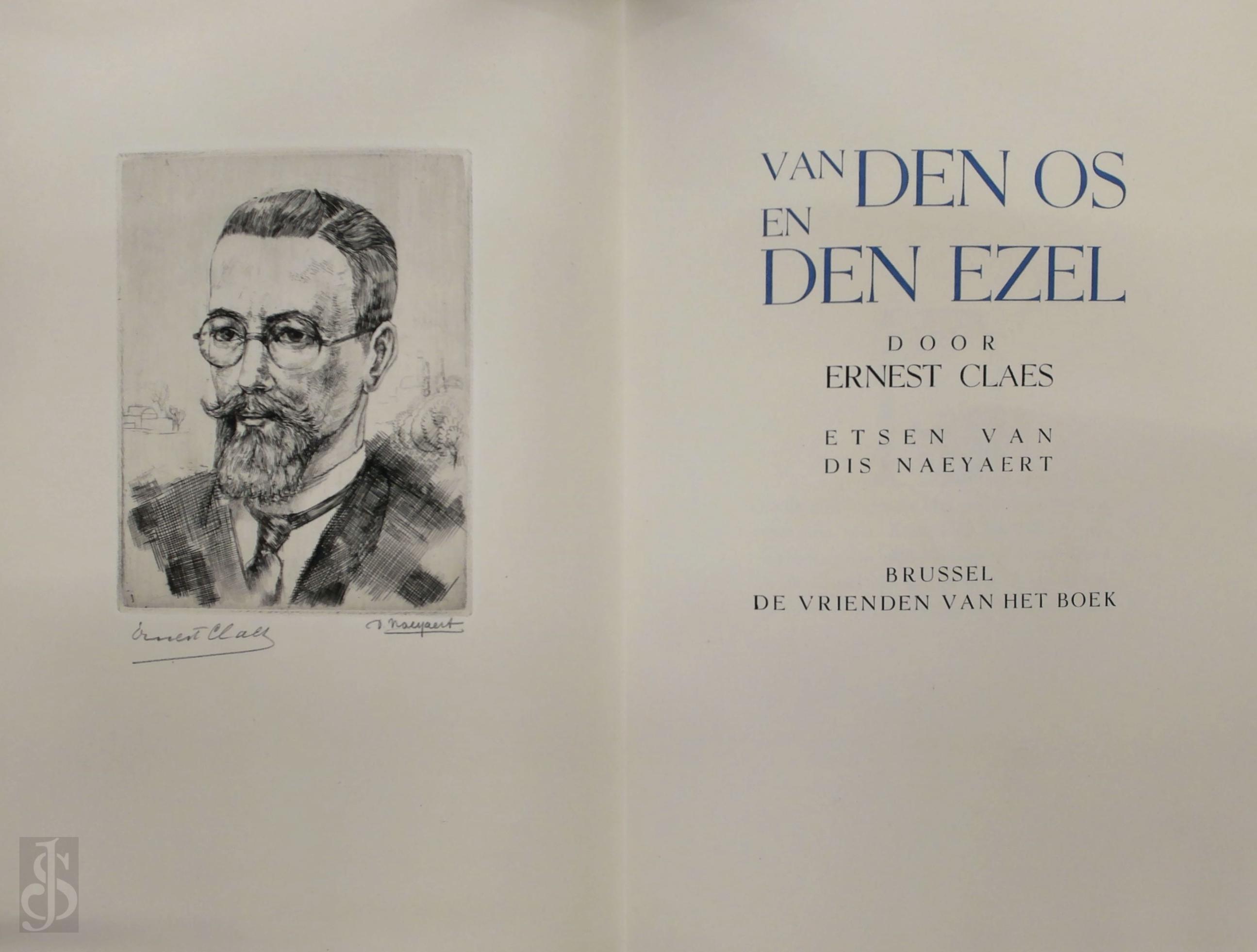 Ernest Claes 10427 - Van den os en den ezel [100 ex.]. Etsen van Dis Naeyaert