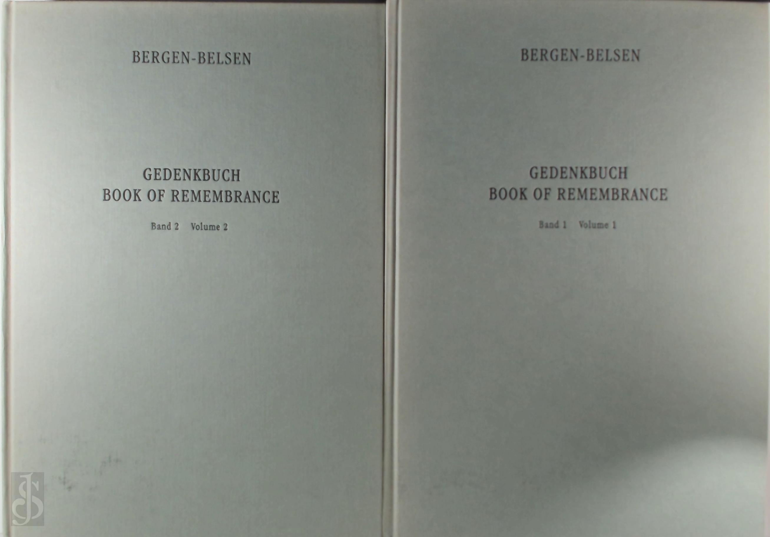 N/a - Gedenkbuch. Hftlinge des Konzentrationslagers Bergen-Belsen. Volume I + II. / Book of remembrance. Prisoners in the Bergen-Belsen concentration camp.